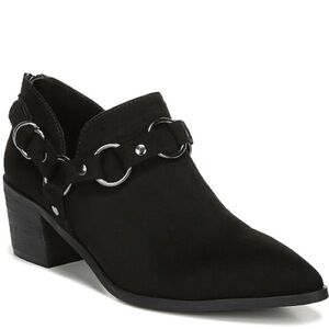 Carlos by Carlos Santana Pointer Toe Block Heel Ankle Booties Black Size 7